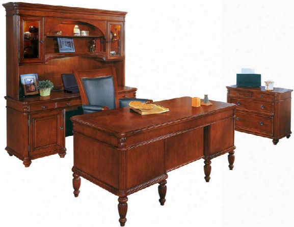 Four Piece Executive Desk Set By Dmi Office Furniture