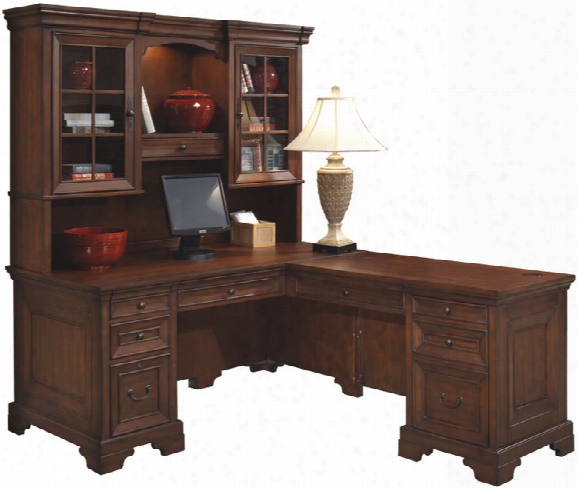 L Shaped Desk With Hutch By Aspen Home