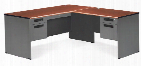 L Shaped Executive Steel Desk By Ofm