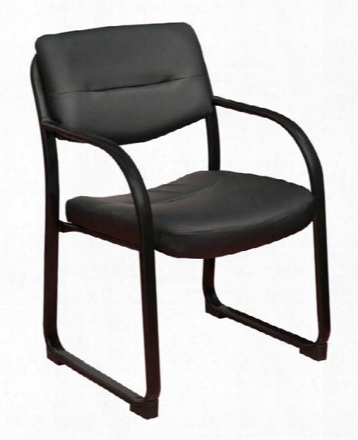 Leather Side Chair With Metal Frame By Regency Furniture