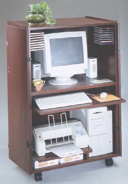 Locking Computer Cart By Ironwood