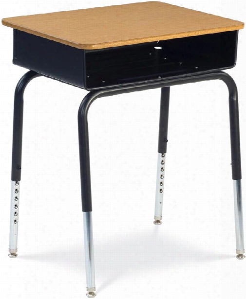 Open Front Student Desk With Metal Book Box By Virco