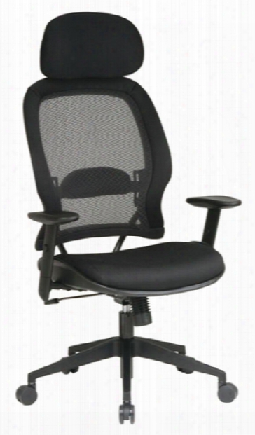 Professional Air Grid Chair With Adjustable Headrest By Office Star