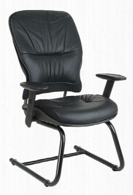 Sled Base Leather Managers Chair By Office Star