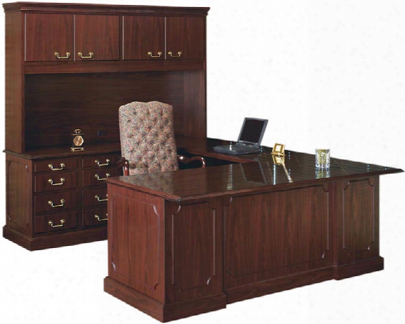 Traditional U Shaped Desk With Hutch By High Point Furniture