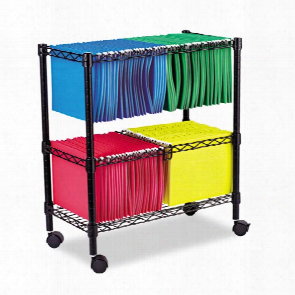 Two Tier Rolling File Cart By Alera