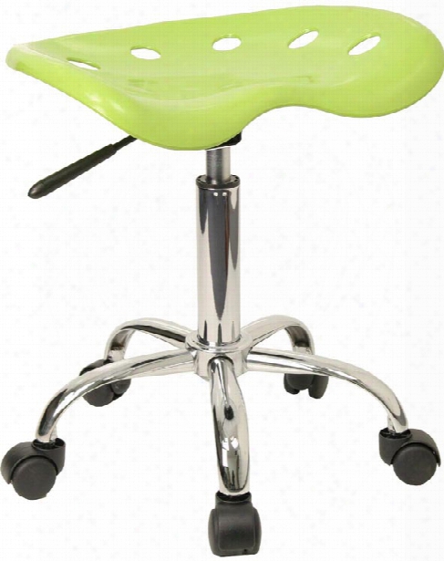 Vibrant Apple Green Tractor Seat And Chrome Stool By Innovations Office Furniture