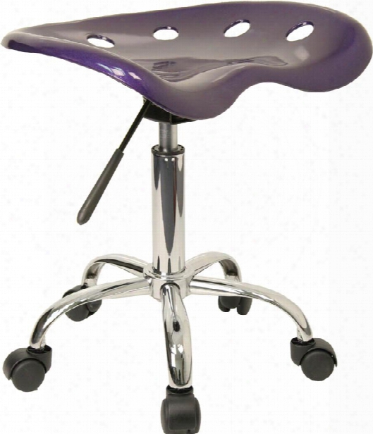 Vibrant Violet Tractor Seat And Chrome Stool By Innovations Office Furniture