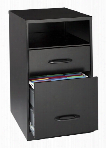 2 Drawer Letter Size Vertical File Cabinet With Shelf By Hirsh Industries