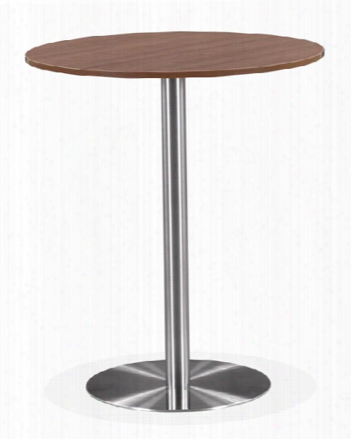 36" Round Cafeteria Table With Brushed Aluminum Base By Office Source