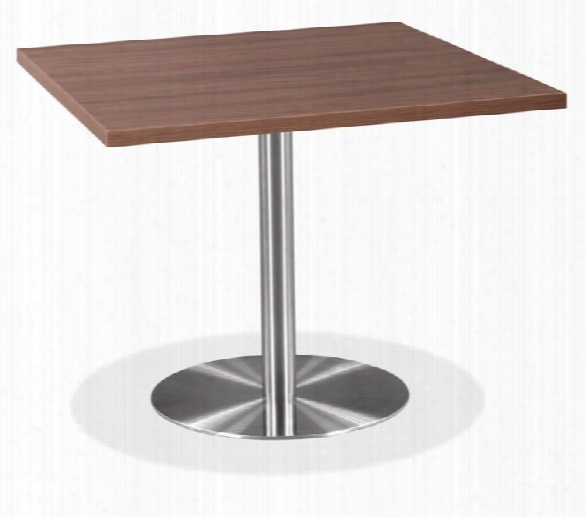 36" Square Cafeteria Table With Brushed Aluminum Base By Office Source