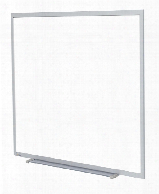 4' X 4' Aluminum Frame Porcelain Magnetic Whiteboard By Ghent