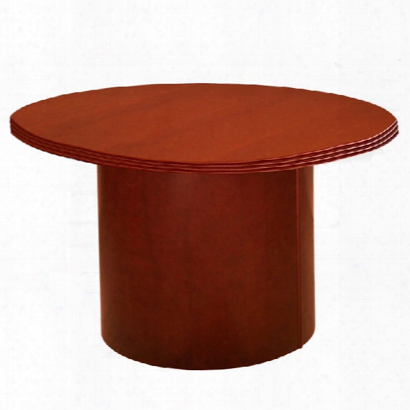 42" Round Wood Veneer Conference Table By Rudnick