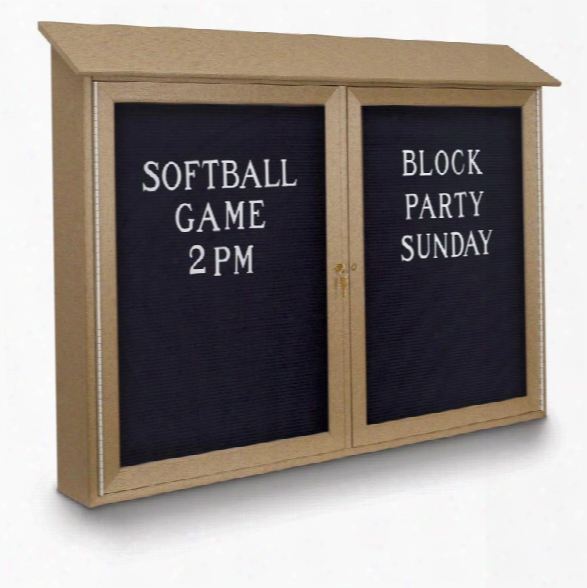 45" X 30" Letterboard Double Door Message Center By United Visual