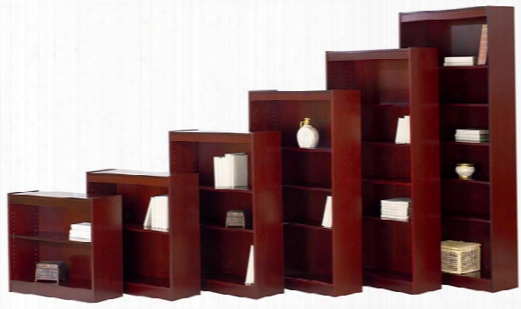 48"h Wood Veneer Bookcase By Rudnick