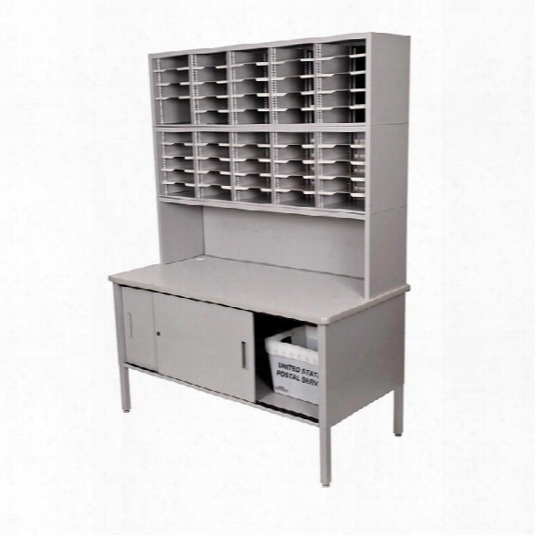 50 Adjustable Slot Literature Organizer With Riser And Cabinet By Marvel