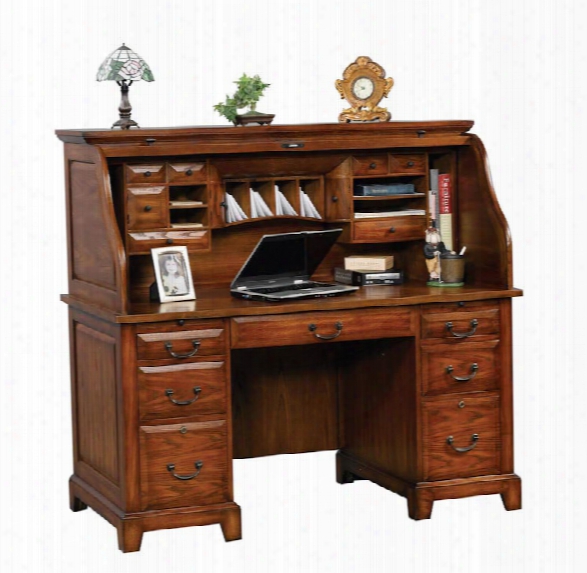 57"w X 29"d X 53"h Roll Top Desk By Wilshire Furniture