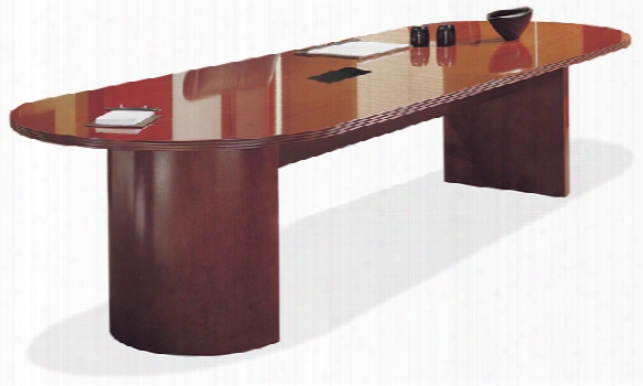 6' Wood Veneer Racetrack Conference Table By Rudnick