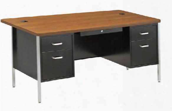 60" X 30" Double Pedestal Steel Desk By Sandusky Lee