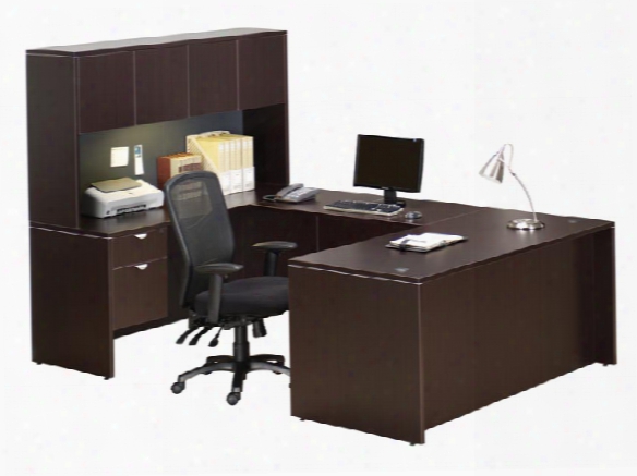 66" U Shaped Desk With Hutch By Office Source