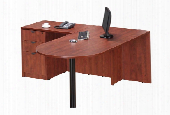 66" X 54" Bullet L Shaped Desk By Office Source