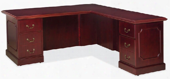 66" X 78" Veneer L Shaped Desk By Furniture Design Group
