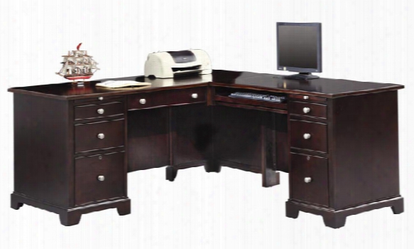 66"w X 69"d X 30"h Wood L Shaped Desk By Wilshire Furniture