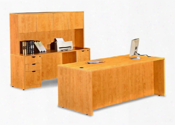 72" Desk With Credenza And Hutch By Marquis