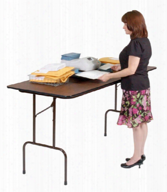 72" X 30" Counter Height High Pressure Folding Table By Correll