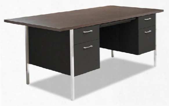 72" X 36" Double Pedestal Steel Desk By Alera