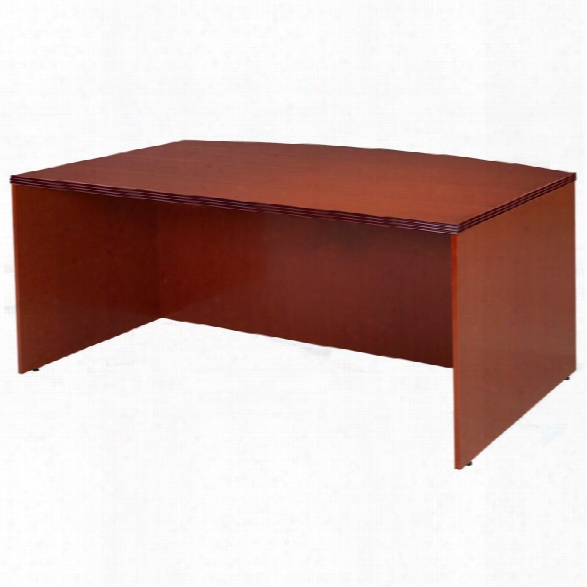 72" X 42" Wood Veneer Bow Front Desk Shell By Rudnick