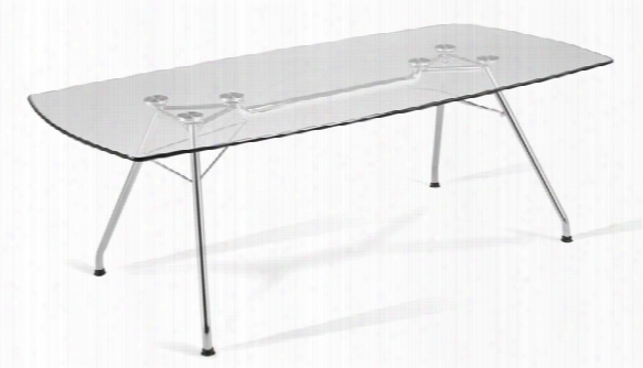 77" X 39" Glass Conference Table By Ofm