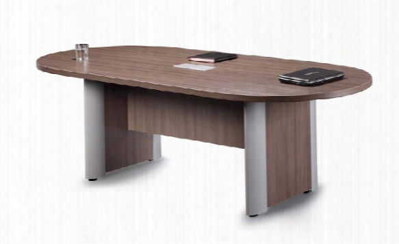 8' Racetrack Conference Table With Aluminum Base By Office Source