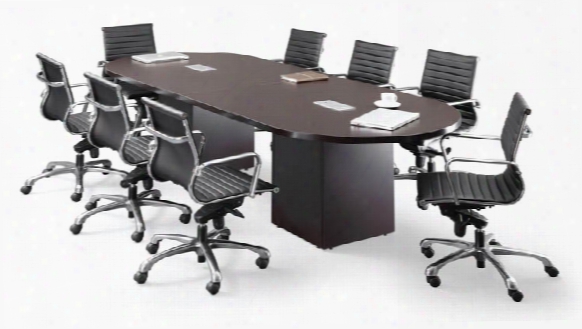 8' Racetrack Conference Table With Cube Bases By Office Source