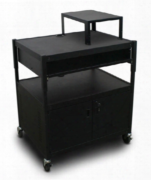 Adjustable Cart With 1 Pull-out Front-shelf, Cabinet, Expansion Shelf, And Electrical By Marvel