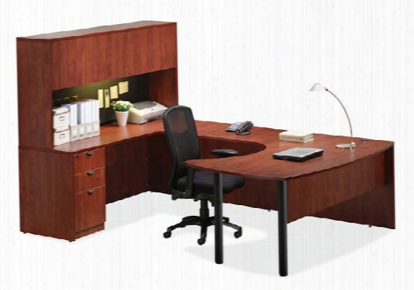 Arc Top U Shaped Desk With Hutch By Office Source