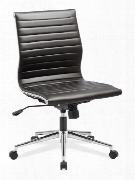 Armless Mid Back Chair With Aluminum Frame By Office Source