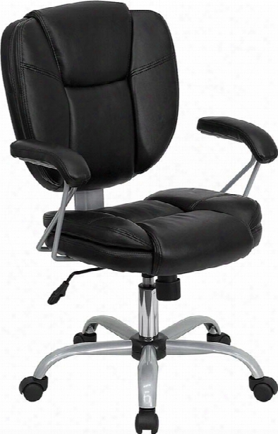 Black Leather Computer Task Chair By Innovations Office Furniture