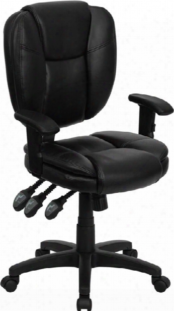 Black Leather Multi Function Task Chair By Innovations Office Furniture