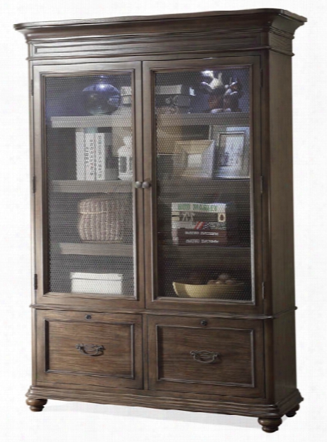 Bookcase With Glass Doors By Riverside