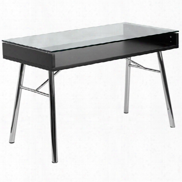 Bretford Desk With Tempered Glass Top By Innovations Office Furniture