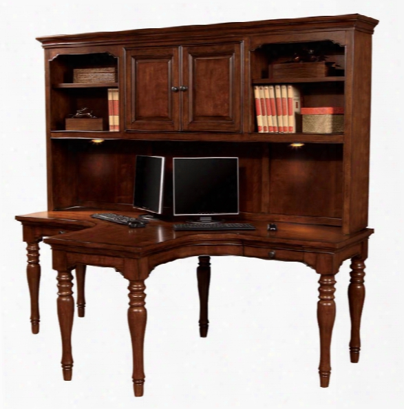 Charlestown Dual T Desk With Hutch By Aspen Home