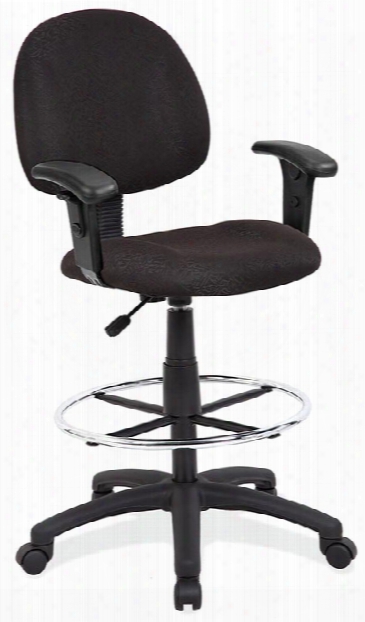 Deluxe Posture Stool With Arms And Footring By Office Source