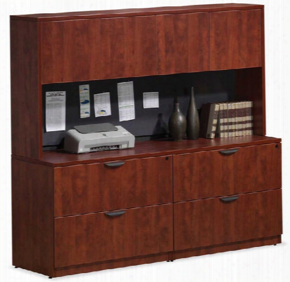 Double Lateral File Storage With Hutch By Office Source