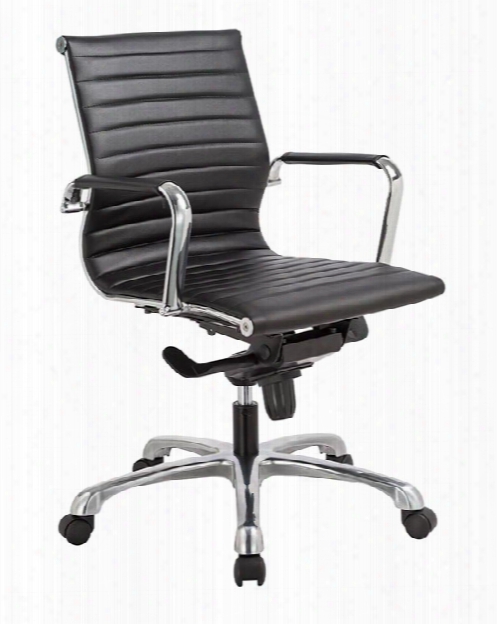 Executive Mid Back Chair With Chrome Frame And Arm Covers By Ofifce Source