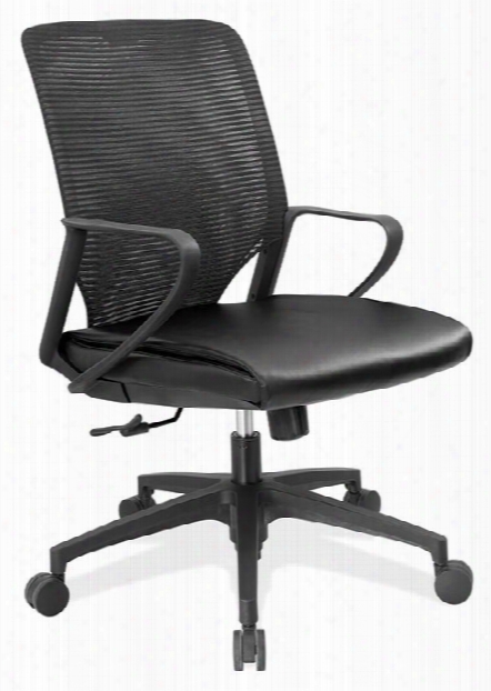 Executive Mid Back Leather & Mesh Chair By Office Source