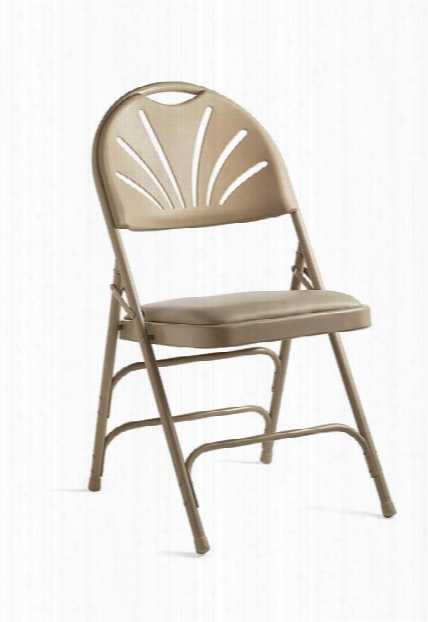 Fanback Steel & Vinyl Folding Chair By Samsonite