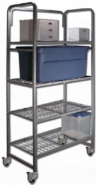 Four Shelf Mobile Storage Rack By Buddy Products