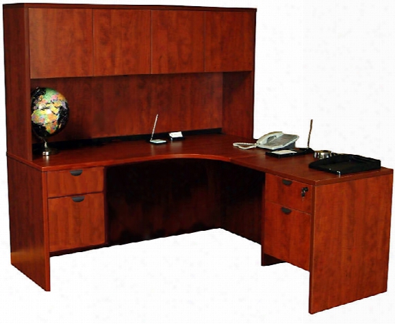 L Shaped Desk With Hutch By Office Source