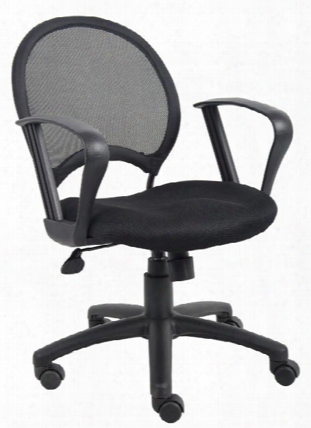 Mesh Task Chair With Loop Arms By Boss Office Chairs